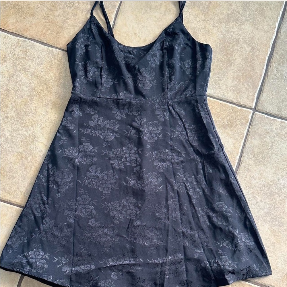 Elegant Black Floral Dress